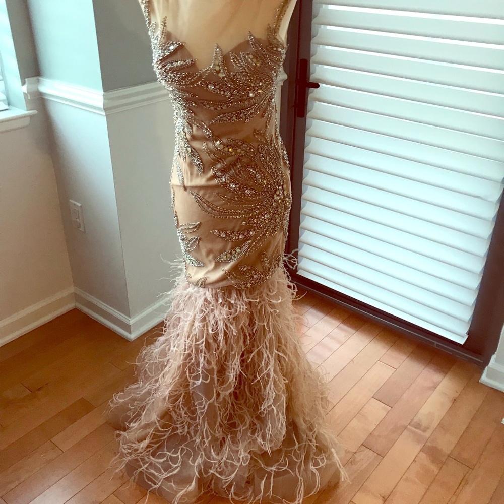 Terani Nude Dress Size 2 NWT